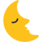 Last Quarter Moon With Face emoji on Google